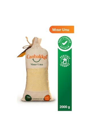 Canbakkal Mısır Unu 2 KG Katkısız Doğallıkla Geleneksel Mısır Ekmeği ve Kuymak Lezzeti