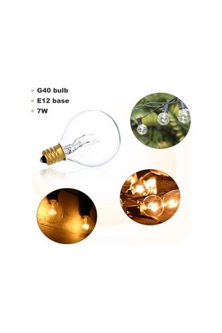 Konesam "25'li Paket G40 Tungsten Ampul - 7w, 220-240v, 3000 Saat Ömürlü, Suya Dayanıklı, E12 Duy"