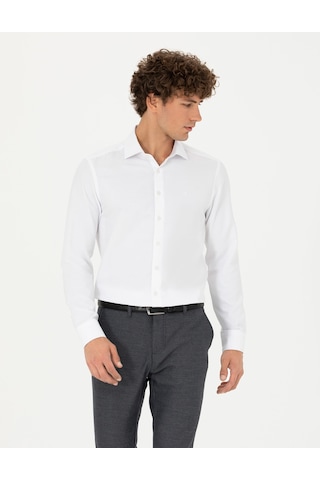 Pierre Cardin Erkek Beyaz Desenli Gömlek 50275692-vr013 Beyaz