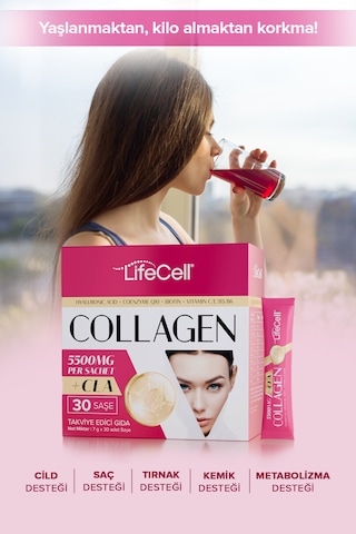 Lifecell Collagen Cla Hyaluronic Acid+coenzyme Q10 30 Saşe