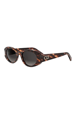 Dior Glow B3ı Cd 40258ı 25a1 54b 51-20-140 Havana Oval Kadın Güneş Gözlüğü Kahverengi
