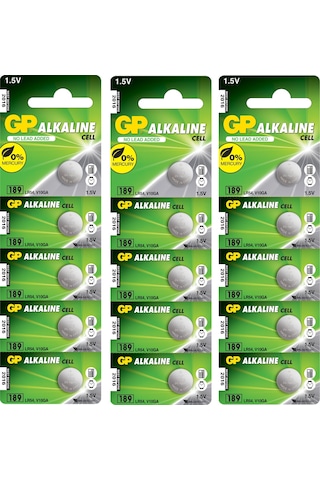 GP 189 LR54 1.5V Alkalin Blister Düğme Pil 5 x 3'lü