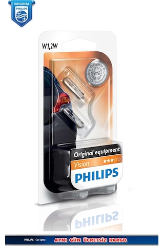 Philips W1.2W Tip - 1.2Watt Küçük Dipsiz Ampul Seti 12516 B2