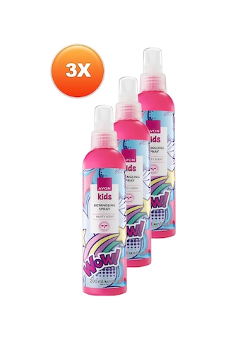 Avon Kids Wow Çocuklar İçin Meyve Kokulu Saç Açıcı Sprey 3 x 200 ML
