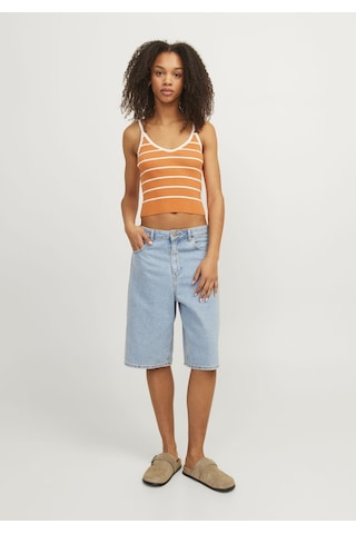 Jack & Jones Kadın Askili Çizgili Bluz - Esther 12255237 Tangerine