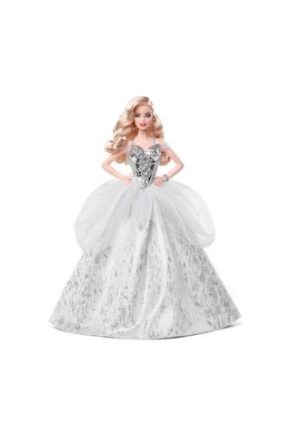 Barbie 2021 Mutlu Yıllar Bebeği Dalgalı Sarı Saçlı. 30 Cm.Gümüş R