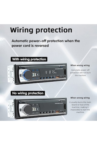 Novahub Çok İşlevli Araba Mp3 Çalar, Otomatik Mp3 Çalma, Fm Radyo, Bluetooth 5.1, Kolay Kurulum