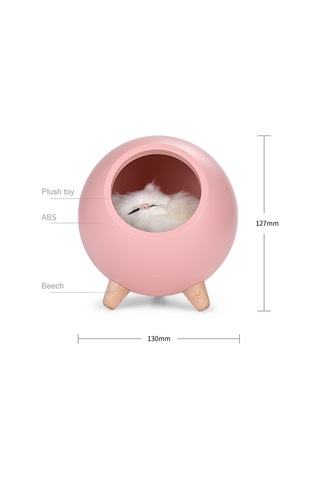 Symbee Evcil Hayvanlar İçin Silikon Ahşap Ambiyans Lambası - 3 Renk Seçeneği, Usb Şarjlı, 1.2w, 325g Diğer