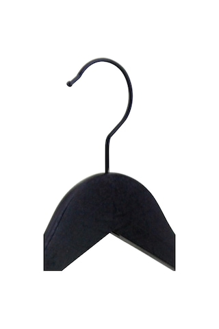 Nyn Ahşap Askı Şık Barlı Elbise Pantolon Askısı Siyah Renk 4 Ade