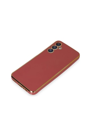 Uray Store Samsung Galaxy Uyumlu  M14 5g Kılıf Volet Silikon - Kırmızı