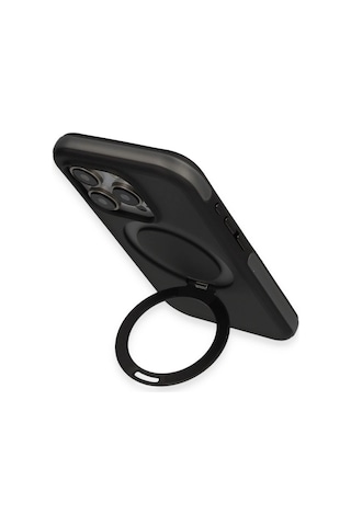 Joko Apple İphone Uyumlu 15 Pro Max Zorda Airbag Magsafe Standlı Kapak - Siyah Çokrenkli