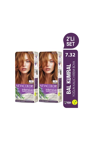 Intensıve 2'li Set 7.32 Bal Kumral Kalıcı Krem Saç Boyası Seti