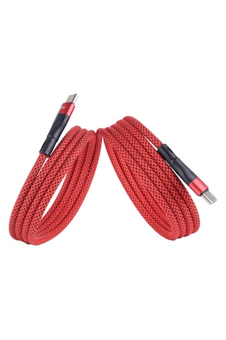 Bmcc-03 Kirmizi Manyetik Usb-c-usb-c Kablo 2 M, 60 W Hızlı Şarj