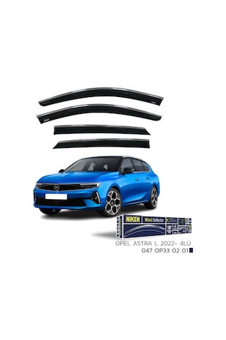 Opel Astra L 2022 Sonrası Uyumlu Kromlu Cam Rüzgarlığı 4lü