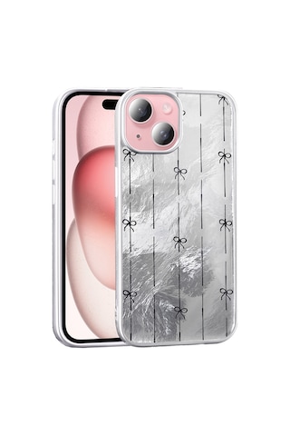 Apple Uyumlu iPhone 14 Kılıf Desenli Zore Mep Kapak Küçük Fiyonk