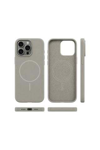 iPhone Uyumlu 14 Pro Max Aura Akıllı Magsafe Animasyonlu Silikon Kılıf Uzay Gri