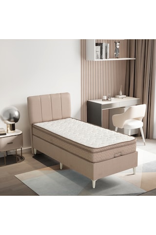 Relax Krem Yatak Baza Başlık Seti 3 Ü Bir Arada Konuma Özel Teslimat 120 x 200 CM