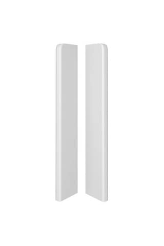 Espumo Suya Dayanıklı Kompozit Süpürgelik 10 Cm Bitiş Kapağı Aksesuarı 1 Paket - 2 Adet - Beyaz - Esp401
