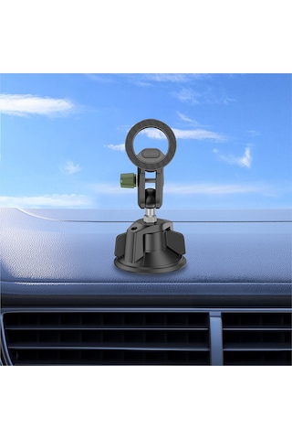 Go Des Gd-hd361 360 Derece Dönebilen Vakumlu Magnetik Araç İçi Telefon Tutucu Siyah Siyah