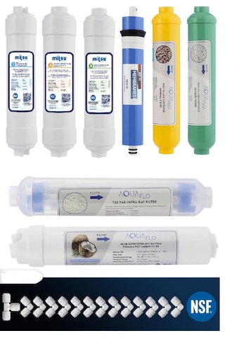 Kapalı Kasa Su Arıtma Cihazı 8'Li Filtresi Membran Seçeneği Set