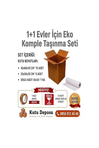 1+1 Evler İçin Eko Komple Taşınma Seti 1 Adet 1+1 Evler İçin Eko Komple Taşınma Seti 1 Adet