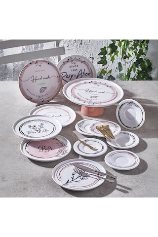 Fecra Rosy 19 Parça Sunum Ve Servis Seti