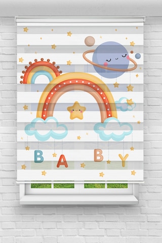 Perdeoutlet38 Baskılı Renkli Baby Dijital Baskılı Zebra Perde-cocuk Odası-stor Perde Çok Renkli