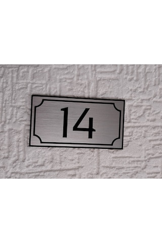 Gümüş Lazer Kesim Kapı Numarası - Daire Numarası