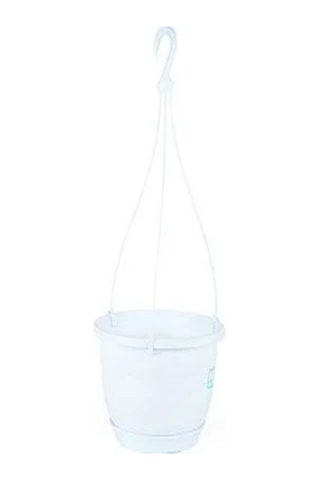 Katı Plastik Makrome Askılı Saksı 20 Adet Kahverengi 16 Cm