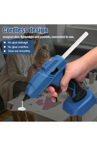 Geeksen Kablosuz, Taşınabilir Ergonomik Tutuşlu Sıcak Yapıştırıcı Tabancası - Dıy Ve Onarım İçin İdeal