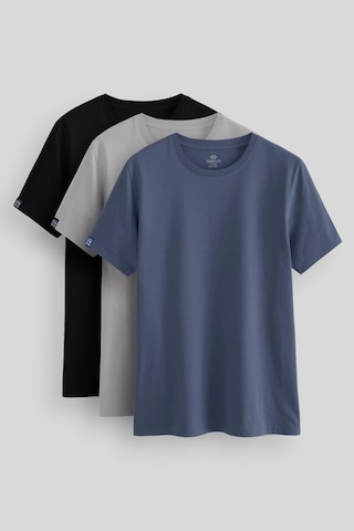 Standart Fit Basic O Yaka 3lü Paket Siyah-petrol-taş Erkek T-shirt - 87911 Siyah - Lacivert - Beyaz