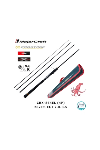 Major Craft Crostage Crx-864el Eging 262cm Egı 2.0-3.5 4p Spin Kamış Seyahat Tipi