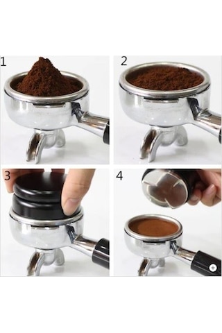 Çelik Tamper Makaron Kahve Sıkıştırıcı Barista Coffee Macaron 58 Çok Renkli