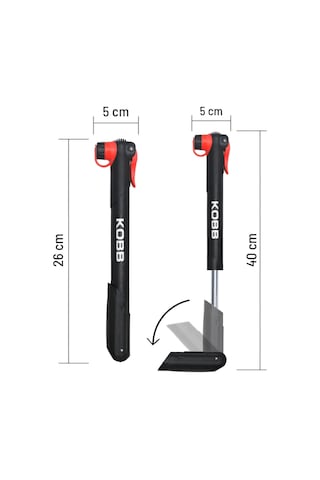 Kobb Kb21 87 Psı Bisiklet Lastik Şişirme Taşınabilir Mini El Pompası + Bisiklet Montaj Aparatı