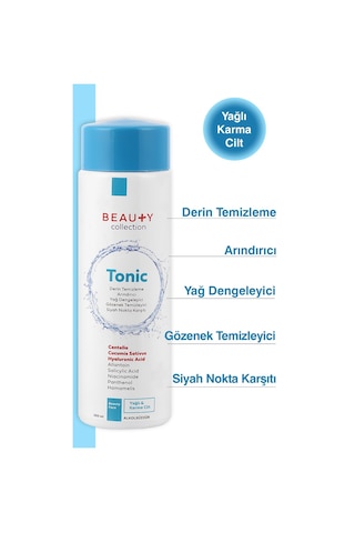 Beauty Collection Temizleyici Tonik Yağlı ve Karma Ciltler 200 ML