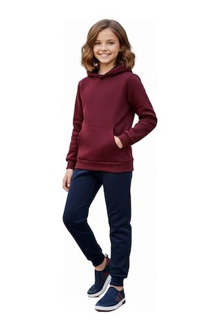 Kız Çocuk 3 İplik Kombin Eşofman Takım Bgl-st05048 Bordo