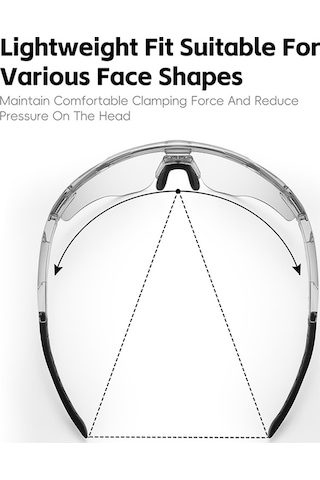 West Bıkıng Yp0703172 Bisiklet Gözlükleri Fotokromik Polarize Renkli Lensli Yol Bisikleti Güneş Gözlüğü - Beyaz Çerçeve Beyaz