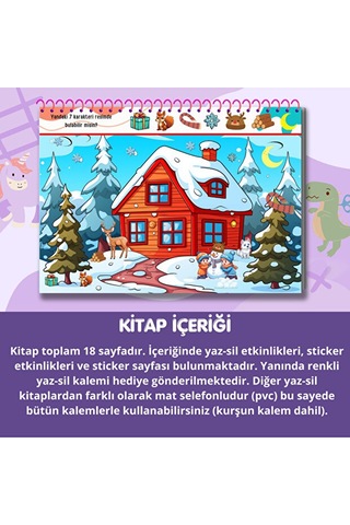 Tekrar Kullanılabilir Stickerlı Yaz-sil Etkinlik Kitabım 2. Kitap
