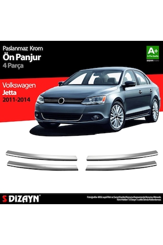 S-Dizayn  Volkswagen Jetta Krom Ön Panjur 4 Prç. 2011-2014