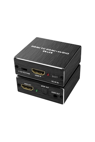 Hdmi Ses Ayırıcı Hdmi to Hdmi + 3.5mm Audio + Optik SPDIF Out