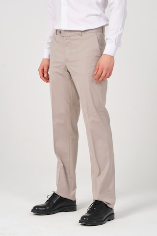 Erkek Regular Fit Kumaş Pantolon Krem