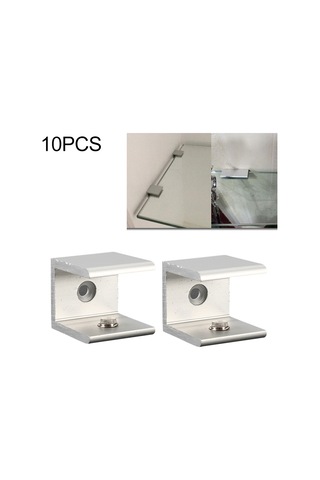 Sones 10 Adet Tek Delikli Alüminyum Alaşımlı Cam Sabitleme Klipsi, S, 20mm