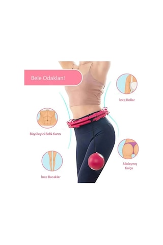 Direnç & Egzersiz Lastiği Pembe Hula Hoop Çember 24'lü Hulahoop, Egzersiz Çemberi,
