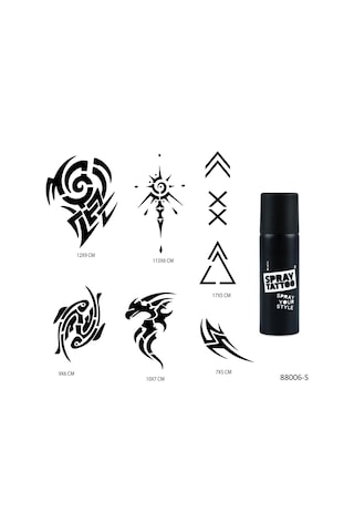 Airbrush Tattoo Tribal Modeller Spray Tattoo Geçici Sprey Dövme Seti