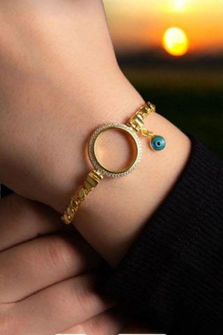 Modagümüşevi 925 Ayar Gümüş Pullu Zincir Tasarımlı Çeyrek Altın Bileklik, Çeyrekli Gümüş Bileklik