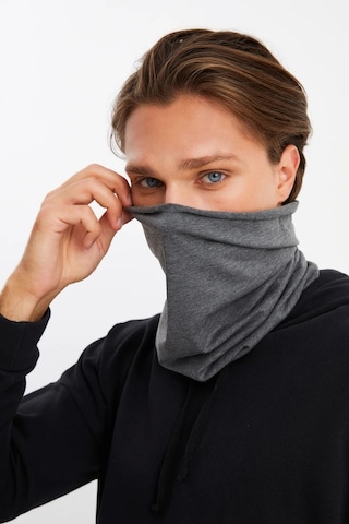 Erkek 4 Fonksiyonlu Koruyucu Pamuklu, Esnek, Terletmez, Bandana, Boyunluk, Maske - Tek Ebat / Füme Füme