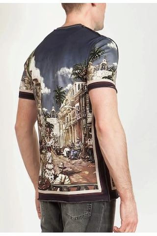Dolce & Gabbana Dolce&Gabbana Reggello Outlet Palermo City Print T-shirt G8HC7THP Çok Renkli