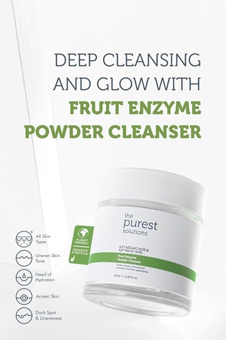 The Purest Solutions, Arındırıcı Ve Canlandırıcı Tüm Ciltler İçin Meyve Asitleri İçeren Toz Temizleyici 55 Gr