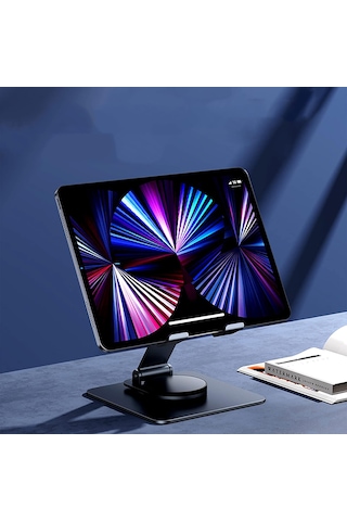 360 Derece Dönerli Telefon Tablet Tutucu Metal Stand-al4721 Gümüş