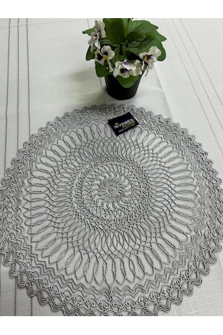 Nivemeshome Gri Örme Takım 7 Parça Sunumluk Seti Runner + Supla 6 Adet Gri